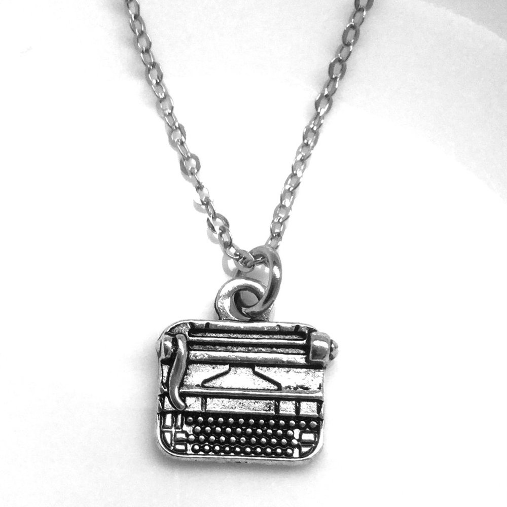 Miniature Typewriter Charm Necklace
